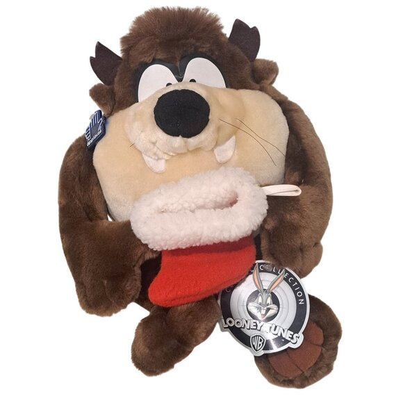 Applause Other - Vintage Looney Tunes Tazmanian Devil Christmas Plush  Applause 1997 Collectible